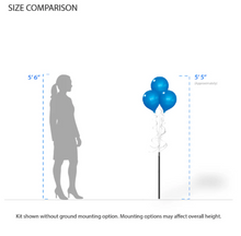 Load image into Gallery viewer, PermaShine® 3-Balloon Bouquet Short Pole Kit