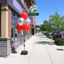 Load image into Gallery viewer, Reusable 5-Balloon Cluster Pole Kit with Weighted Base Double Stand
