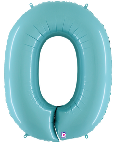 15840LP Megaloons® Number "0" Pastel Blue