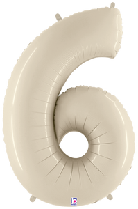 15846WS Megaloons® Number "6" White Sand