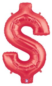 15851RP Megaloons® Symbol "$" Red