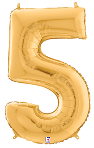 18845 Number 5 Gold 28" Megaloon