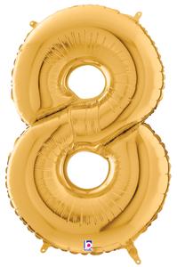 18848 Number 8 Gold 28" Megaloon