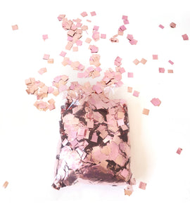 Square Metallic Confetti - Rose Gold