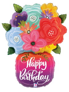 25366 Birthday Bright Flowers Vase