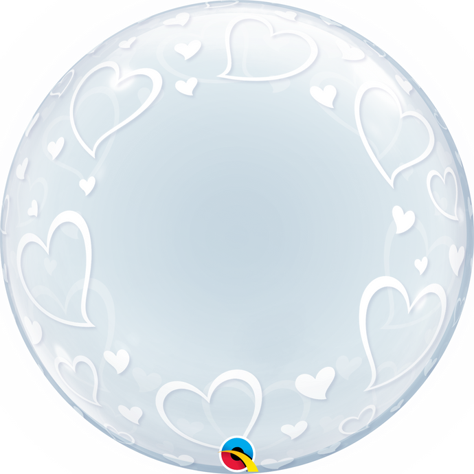 29505 Stylish Hearts Bubble Balloon