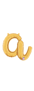 34701GP Script Letter "a" Gold