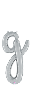 34707SP Script Letter "g" Silver