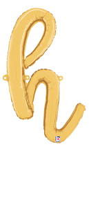 34708GP Script Letter "h" Gold