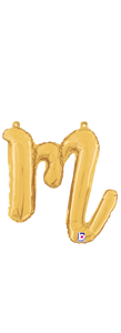 34713GP Script Letter "m" Gold