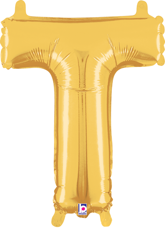34920GP Letter T Gold 14in