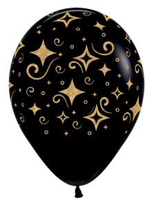 53353 Golden Diamonds Fashion Black 11" Round