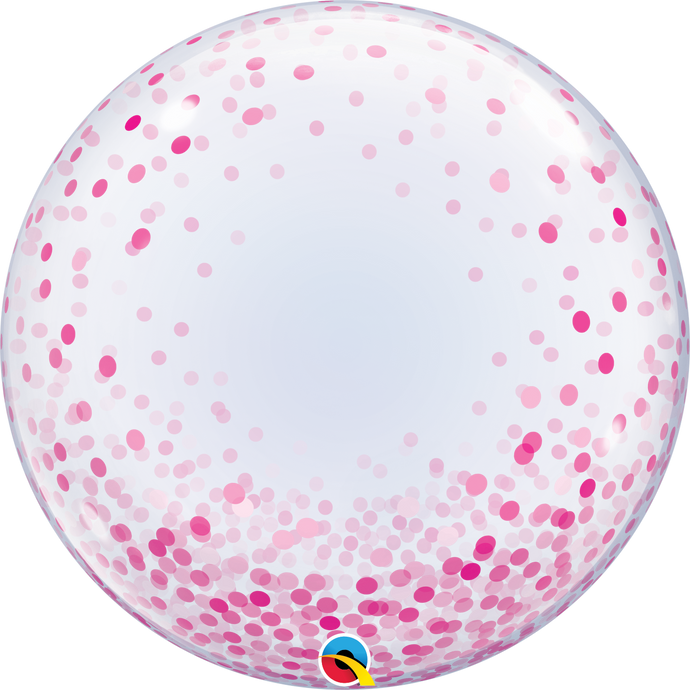 57790 Pink Confetti Dots Bubble Balloon
