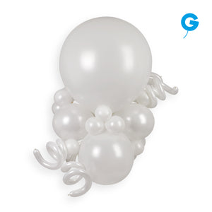 112900 Gemar Metallic White 11-12" Round (50ct)