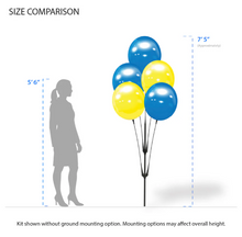 Load image into Gallery viewer, BalloonBobber® 5-Balloon Cluster Pole Kit with Ground Mount

