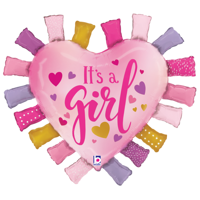 25375 It's a Girl Taggie Heart