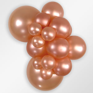 54099 Metallic Rose Gold 12" Link-O-Loon Balloons (50ct)