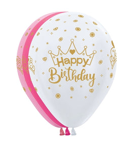 53348 Happy Birthday Crowns 11" Round