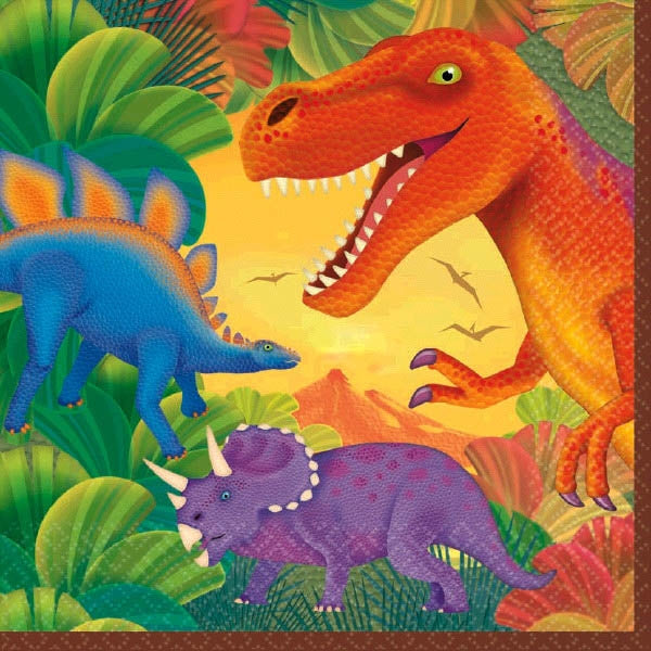 Luncheon Napkin - Prehistoric Dinosaurs