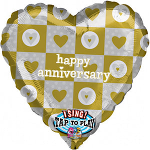 16527 Sing-A-Tune Anniversary Gold Heart