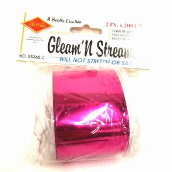 55365C 200ft Metallic Streamer - Cerise