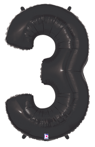 15843 Megaloons® Number "3" Black