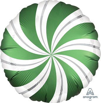 40276 Satin Infused Emerald Candy Swirls
