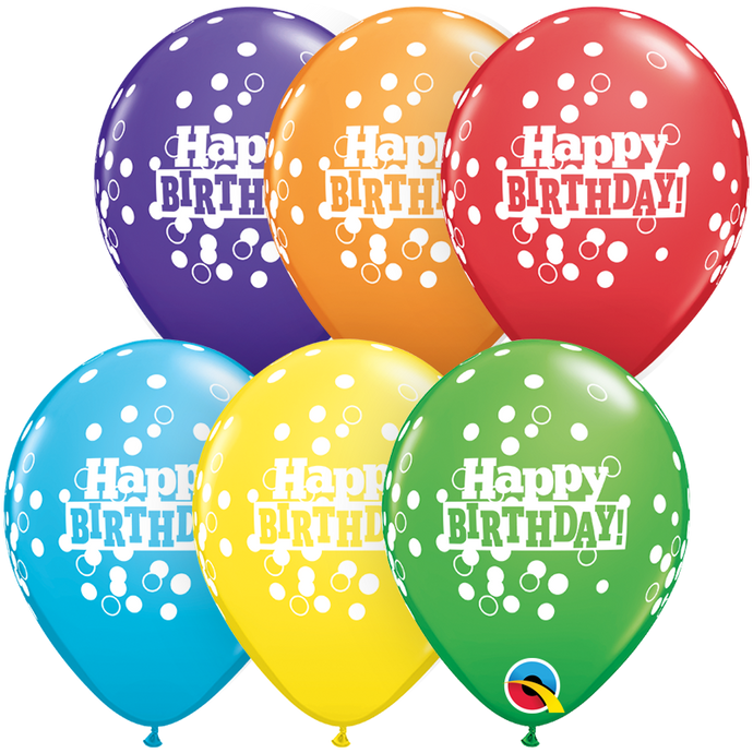 52973 Birthday Confetti Dots Bright Rainbow Assortment 5