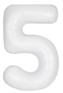 13965 Number "5" Matte White