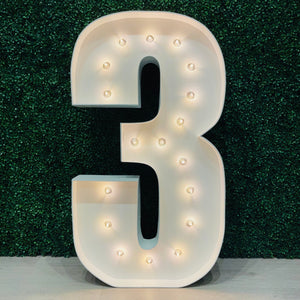 4ft Marquee Number 3 Rental