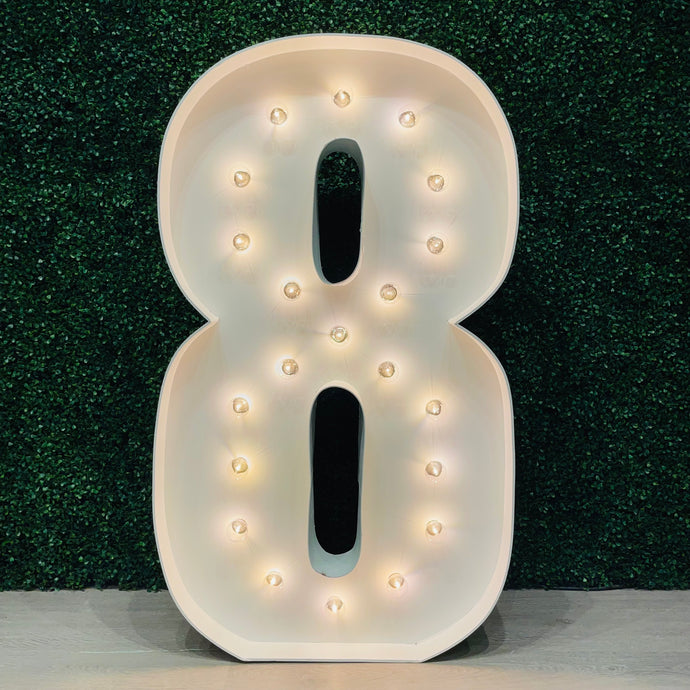 4ft Marquee Number 8 Rental