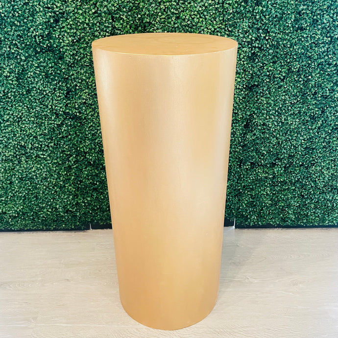 42in Round Plinth Rental - Gold