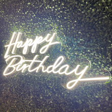 Load image into Gallery viewer, Small Happy Birthday Neon Sign Rental - White
