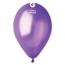 Load image into Gallery viewer, 113402 Gemar Metallic Purple 11-12&quot; Round (50ct)
